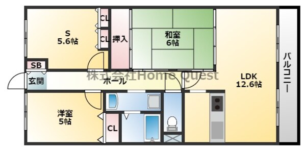 アディーレ八尾の物件間取画像